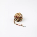 Christmas DIY mixed yarn ribbon in red green gold and white for tree bow accessories - Style C [1 Roll] 35m/50g