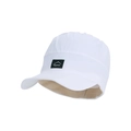 White foldable sun visor hat with Sport patch and breathable ponytail hole design - White