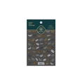 Interlocking chain pattern nail art stickers TS-888 with gold and silver links - TS-888 Interlocking Rings