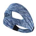 Blue and white breathable VR sweat mask with elastic adjustable strap and ergonomic design - Blue and White Waves