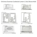 Kit de moules en silicone pour lanterne de Noël DIY avec motifs cerf et flocon - Ensemble de Moules pour Lanterne de Noël Bonhomme de Neige