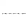 G23 titanium double nose stud chain piercing accessory in silver finish 45mm length - G23 Titanium Single Chain-45mm