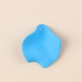 Blue ruffled petal-shaped acrylic earring pendant with pre-drilled hanging hole - 10Pcs Medium / Sky Blue