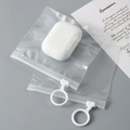 Set of 2 minimalist clear plastic zip pouches for storage and portable organization - 10*10CM / Clear