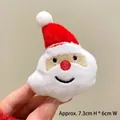 Cute plush Santa Claus badge pin for sweaters, dimensions 7.3cm x 6cm Christmas gift - Santa Claus Brooch