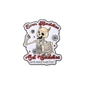 Punk skeleton ghost enamel pin with Even Baddies Get Saddies message for backpacks - Skull Style (QHXZ3393)
