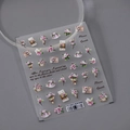 Floral Epistle TS-2062 nail art stickers with pink flowers and vintage letters - Flower Epistle Style (TS-2861)