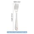 304 stainless steel baby fork with cute puppy bone pattern, size 15.5cm x 2.4cm - Dog Fork