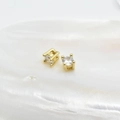 Piezas de joyería DIY con cuentas de circonita cúbica dorada de cuatro puntas artesanales - 4.5mm / Dorado