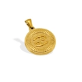 Colgante del signo Cáncer en acabado oro de 18K con textura radial en relieve clásica - Cáncer - Colgante Único