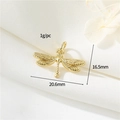 14K gold filled dragonfly pendant charm for DIY jewelry making 20.6mm by 16.5mm - Dragonfly