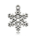 Vintage silver zinc alloy snowflake pendant charm for DIY jewelry and necklaces - Snowflake Type F