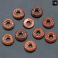 Brown goldstone crystal donut pendants with metallic sparkles for DIY jewelry making - 18mm Goldstone (Single)