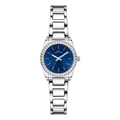 IBSO elegant women's watch with gradient starry blue dial and rhinestone bezel steel strap - Blue