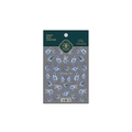 Autocollants 5D pour ongles avec motifs floraux classiques en porcelaine bleue et blanche - TS-2109 Fleurs à la Gouache