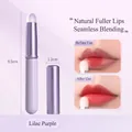 Draagbare lila mini-lippenpenseel met dop voor het vervagen van lippenstift, 9,5cm - Paars met deksel