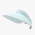Mint green wide brim sun visor hat with dual-layer ice silk and adjustable strap - Adjustable / 23H042 Style (Normal Windproof Rope) / Blue