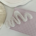 Minimalist cream wavy hair claw clip in creamy white acrylic for thick hair styling - Jelly White