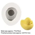 3D silicone little duck mold set for chocolate and cake with size specifications - 1# Duckling Head / Gray