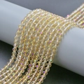 Sparkling 4mm yellow crystal beads with 96 facets and AB coating for DIY jewelry - 4mm (Approx 98pcs/Strand) / Champagne Purple