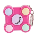 Mini electronic memory game console keychain in pink with colorful glowing buttons - Square Memory Style / Pink