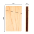 Light wood business card case with dark accents, measuring 4.25 by 2.68 inches - Maple (Light Luxury Color)