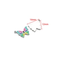 Colorful enamel butterfly pendant in stainless steel for DIY jewelry making 16mm - Colorful Butterfly / 12*16mm (ai-5 Pieces/Pack) / Steel & Green