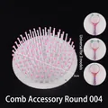 Accessoire airbag de brosse ronde 7,5cm rose et blanc pour moules résine époxy - Accessoire d'airbag pour peigne rond