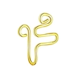 Minimalist gold-plated stainless steel fake nose ring clip with twisted wire design - Style 6 Gold