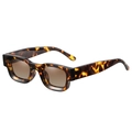 Gafas de sol polarizadas cuadradas con montura de carey y lentes degradadas marrones - Montura Carey Lente Té Polarizado