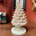 Pink Christmas tree music box with gold star topper and festive ornaments decor - Pink Christmas Tree (11.5*11.5*20.5cm)