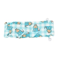 Blue and white checkered cooling pet scarf with cute dinosaur pattern and adjustable toggles - Blue Dinosaur