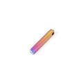 Rainbow gradient 3D rectangular bar pendant in polished stainless steel for DIY engraving - Rainbow