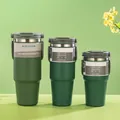Dreiteiliges dunkelgrünes Edelstahl-Thermobecherset in 40oz, 30oz und 20oz Größen - Doppelter Trinkdeckel Wildes Grün