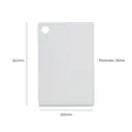 White anti-slip PE plastic cutting board 302x202x10mm with circular hanging hole - Small Accessory Board 302*202*10mm / White