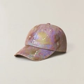 Casquette de baseball irisée à revêtement métallique avec motif éclaboussures blanches - Taille unique / Dreamland Irisé