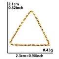 Textured gold triangle pendant in 304 stainless steel with 2.3cm by 2.1cm size - Pointed Triangle-S1518 / Gold