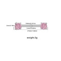Piercing de téton en acier inoxydable rose avec dimensions de la barre de 14mm et poids - Zircon Rose Rond