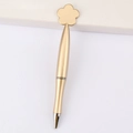 Golden flower top ballpoint pen with sleek streamlined body for creative gift giving - Flower / Gold