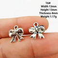 Pendentif nœud en argent 13x13mm pour la création de bijoux DIY et bracelets - Style 16 Noeud