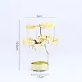 Golden unicorn spinning candle holder with rotating fan blades and hanging pendants - Unicorn Style / Gold