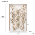 Lot de trois pinces papillon dorées à paillettes pour décoration de sapin de Noël - Style A / Or