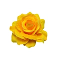 Realistic yellow silk rose flower hair clip for bridal parties and elegant events - 11cm #6 Yellow