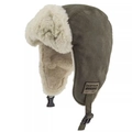 Gorro de aviador verde militar con forro de felpa cálido y hebilla ajustable - M 56-58cm / Rosa Loto