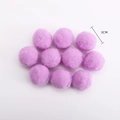 Soft 3cm purple plush pom-poms for DIY Christmas apple bouquet gift packaging - 3cm Christmas Pom Poms [Purple] 10pcs