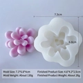 3D succulent silicone mold for DIY candles and soap with white textured design - Succulent H-0566