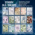 Set di 30 adesivi Starry Old Dreams in carta patinata con motivi artistici retrò - Antichi Sogni Stellati