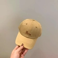 Gorra de béisbol de algodón caqui para niños con bordado Be Strong en la mano - Talla Infantil Ajustable / Caqui