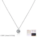 Halskette aus S925 Sterlingsilber mit 0,30ct Moissanit Anhänger und GRA Zertifikat - S925 Sterlingsilber (0.30Ct)