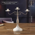 Detachable Triple Branch Candlestick - Classic White (7150B-3001)